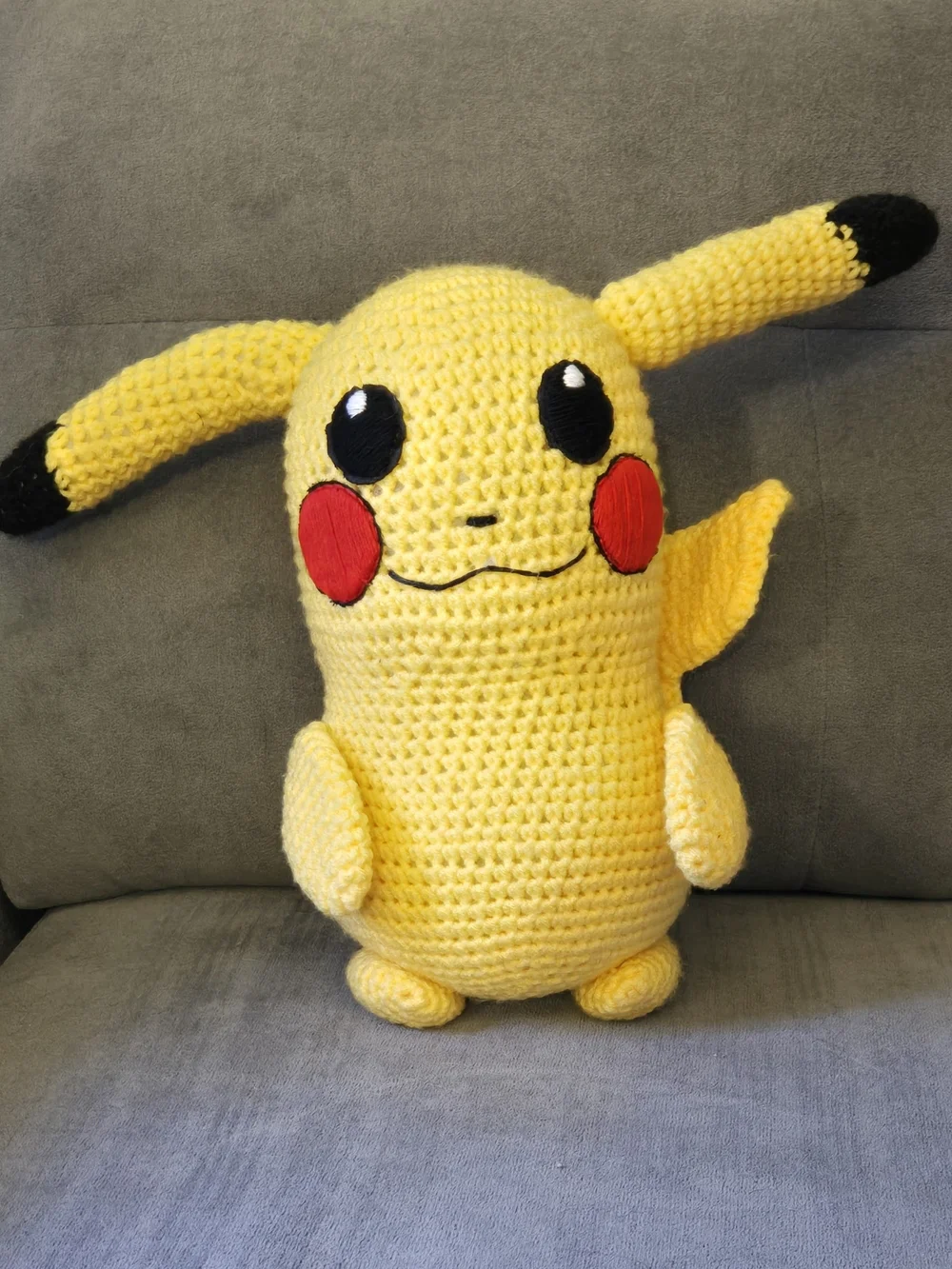 Handmade Yellow Crochet Pikachu Plush